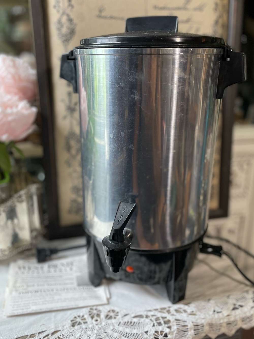 Vintage West Bend Party Perk 12-30 Cup Aluminum Coffee Maker weddings office